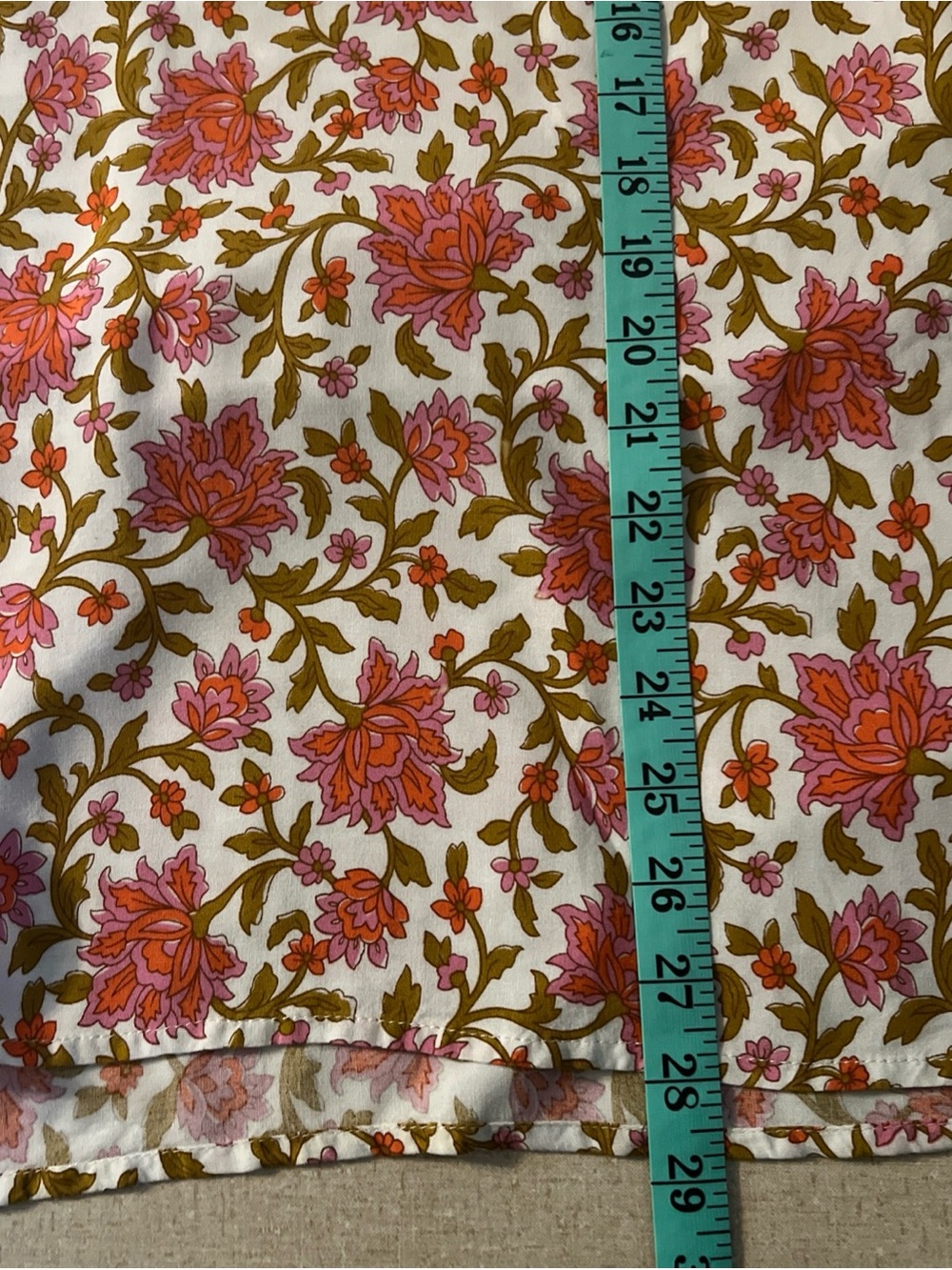 Cynthia Rowley Floral V-Neck Pullover Blouse Short Ruffle Sleeve Size 3X. - Picture 7 of 7
